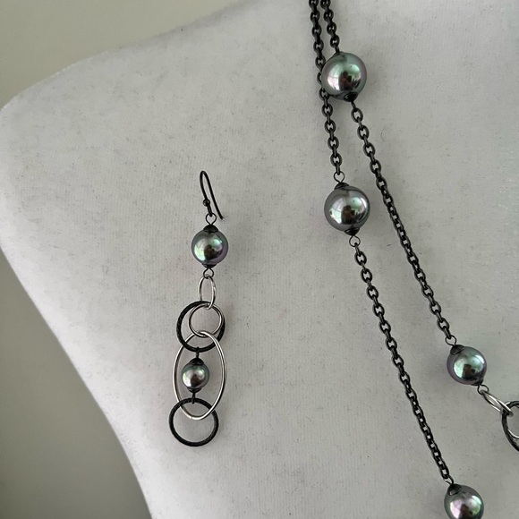 MARJORIE 1890 PRE-LOVED AUTHENTIC CLASSIC 8mm TAHITIAN FAUX PEARL NECKLACE SET - Picture 3 of 16